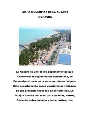 los 15 municipios de la guajira