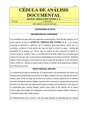 4. CEDULAS DE ANALISIS DOCUMENTAL