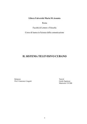 Il sistema televisivo cubano