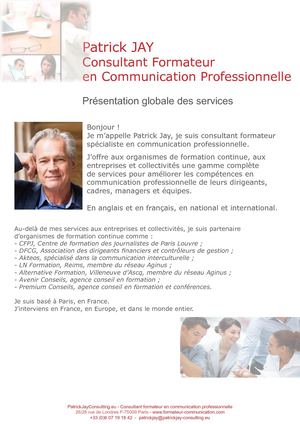Formateur Communication Professionnelle Presentation Services