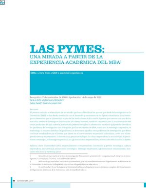 Pymes Mirada A Partir Experiencia Academica Mba