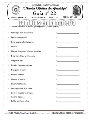 Cambios Fisicos Y Quimicos En La Materia