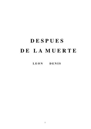 Despues De La Muerte