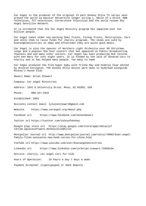 Car Angel Ministries