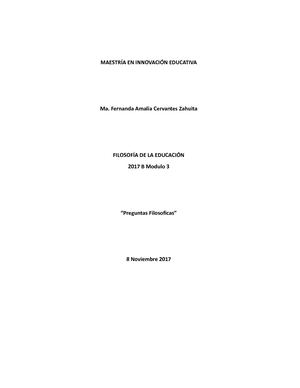 Preguntas De Filosofia De La Educacion (1) (1)