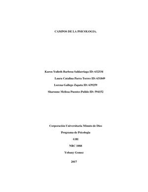 Campos De La Psicologia