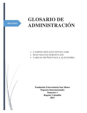 Glosario Administracion