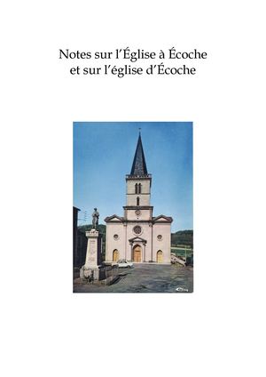 Ecoche, Histoire D'une Paroisse