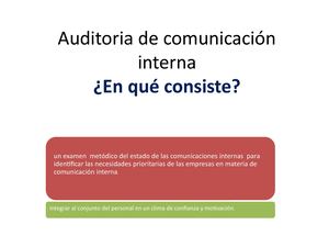 Auditoria De Comunicacic3b3n Interna