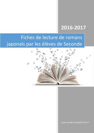 Fiches De Lecture De Romans Japonais