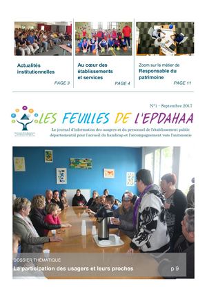 Les feuilles de l'EPDAHAA - N1 - Sept. 2017
