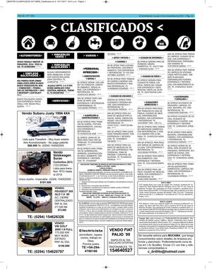 Clasificados 13 de noviembre de 2017