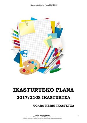 Urteko Plana 2017 2018