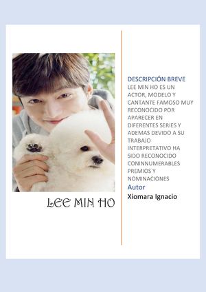 Lee Min Ho Revista