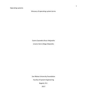 Glossary Of Operating System Terms
