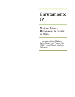 Enrutamiento Ip - Nociones Básicas
