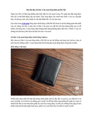 Săn Tìm địA Chỉ Bán Ví Da Nam Hàng Hiệu Tại Hà Nội