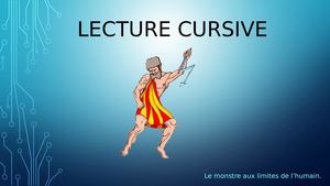 Lecture Cursive, Lire Des Récits Mettant En Scéne Des Montres Dans L'odyssée D'homére