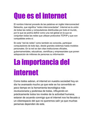 QUE ES EL INTERNET