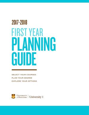 2017-2018 First Year Planning Guide