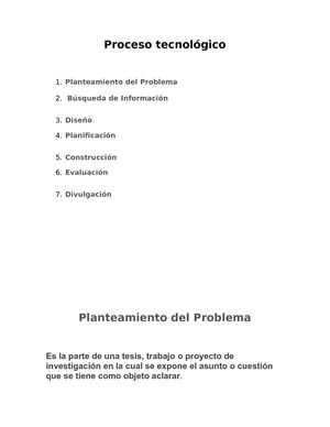 Proceso Tecnológico