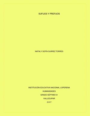Sufijos Y Prefijos