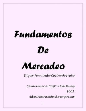 Cuaderno de mercadeo
