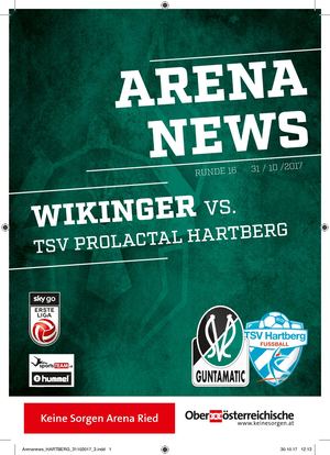 ARENA NEWS Wikinger vs. TSV Hartberg