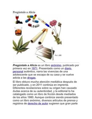 Pregúntale A Alicia LAS DROGAS