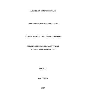 Glosario Comercio Exterior
