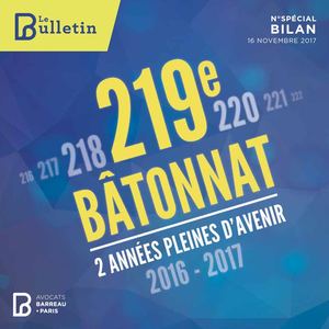 Bilan du mandat du Bâtonnier Frédéric Sicard et de la vice-Bâtonnière Dominique Attias