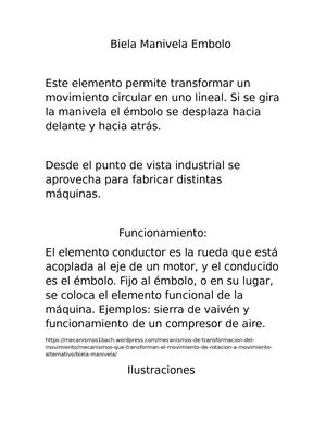 Biela Manivela Embolo 7°6