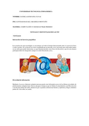 ventajas y desventajas de las tics