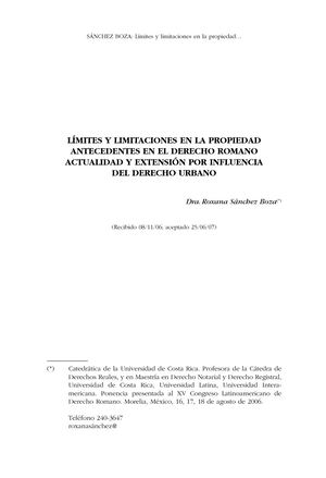 Limitaciones De La Propiedad Dr