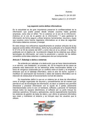Ley de delitos informaticos
