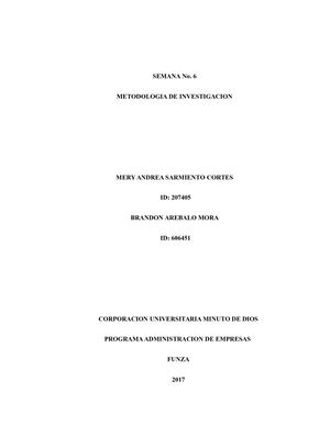 Semana No 6 Metodologia De Investigacion