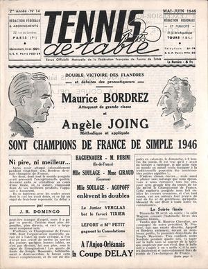 1946 05 06 14 TENNIS DE TABLE