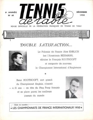 1950 12 60 TENNIS DE TABLE