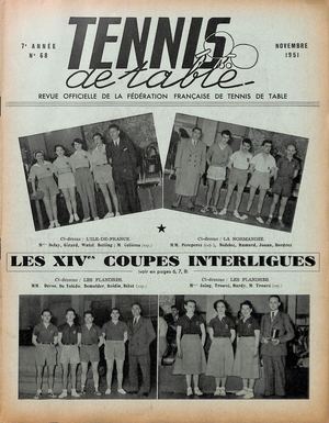 1951 11 68 TENNIS DE TABLE