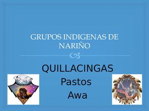COMUNIDADES INDIGESNAS DE NARIÑO