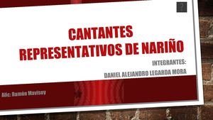 Cantantes Representativos De Nariño Daniel Legarda 8 1