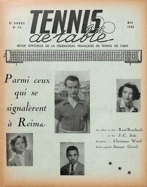 1952 05 74 TENNIS DE TABLE