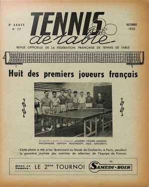 1952 10 77 TENNIS DE TABLE