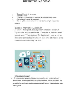 Trabajo Sobre El Internet De Las Cosas