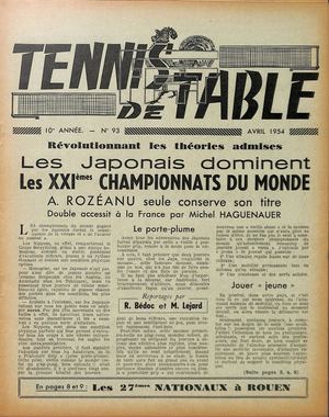 1954 04 93 TENNIS DE TABLE