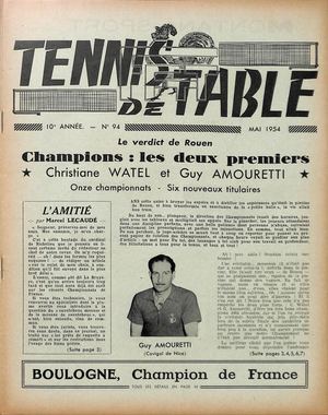 1954 05 94 TENNIS DE TABLE