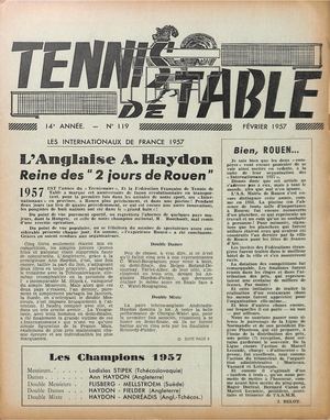 1957 02 119 TENNIS DE TABLE