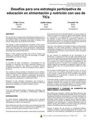 NUTRICIÓN ESCOLAR Y LAS TIC
