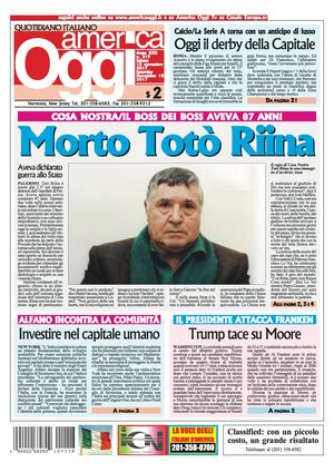 America Oggi 18 Novembre 2017