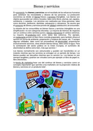 Bienes Y Servicios